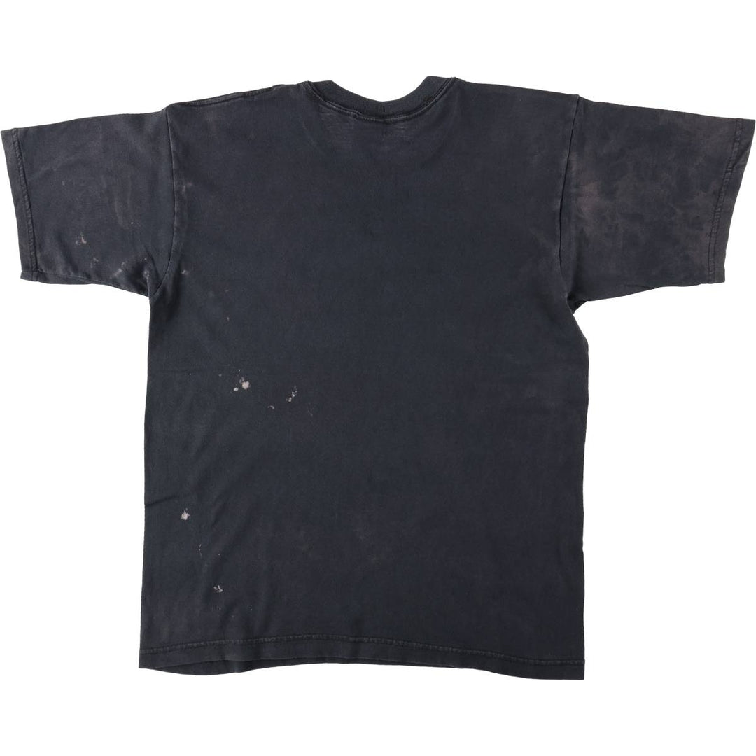 90'S ROYAL AVALON advertising T-shirt, men's size L equivalent, vintage. cotton black type Vintage Second Hand