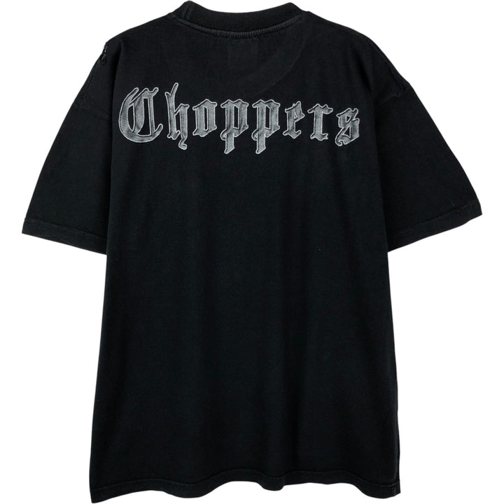 ROCK TEES Motorcycle Bike T-Shirt, Men's Size L (approx.) cotton black type Vintage Second Hand