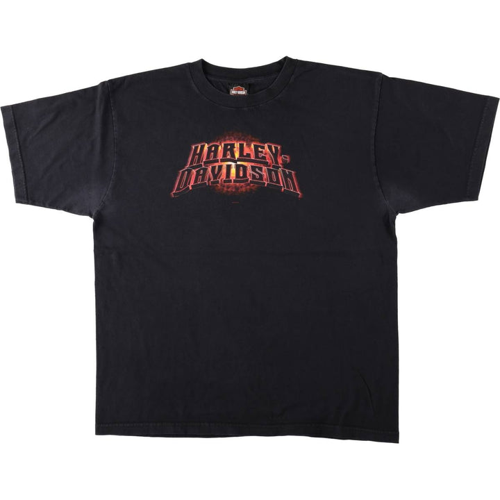 Harley-Davidson Motorcycle Bike T-shirt Made in USA Men's XXL cotton black type Vintage Second Hand
