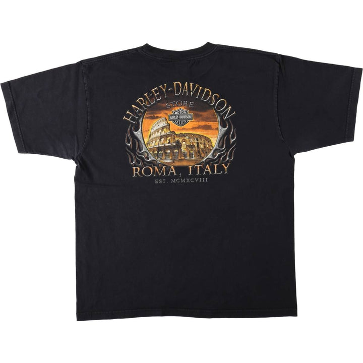 Harley-Davidson Motorcycle Bike T-shirt Made in USA Men's XXL cotton black type Vintage Second Hand