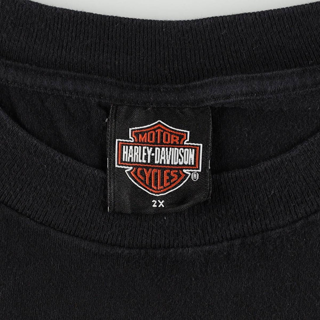 Harley-Davidson Motorcycle Bike T-shirt Made in USA Men's XXL cotton black type Vintage Second Hand
