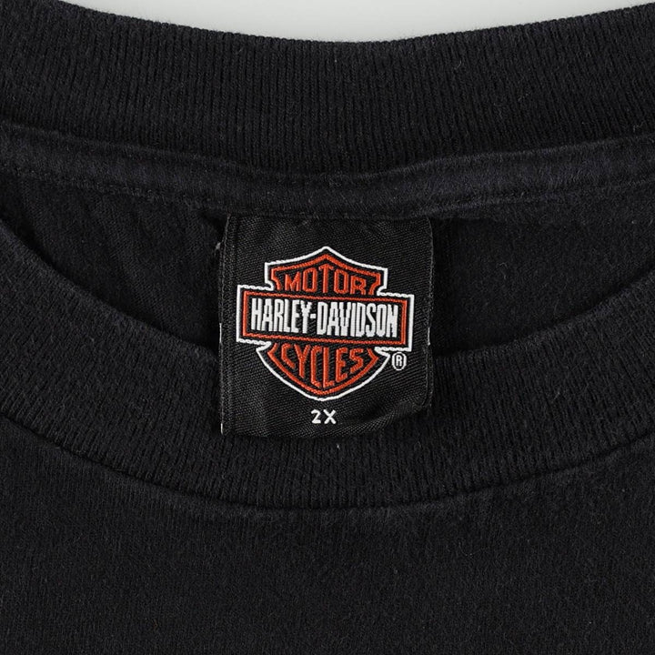 Harley-Davidson Motorcycle Bike T-shirt Made in USA Men's XXL cotton black type Vintage Second Hand