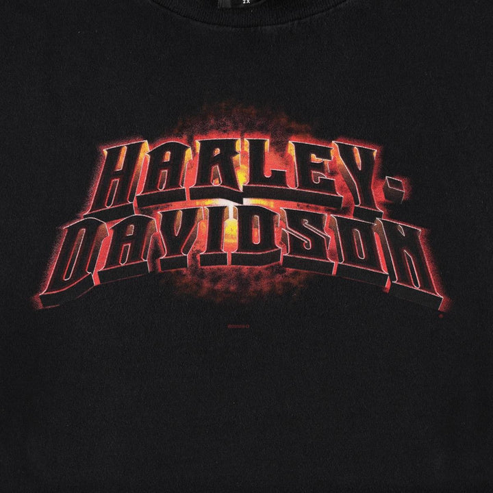Harley-Davidson Motorcycle Bike T-shirt Made in USA Men's XXL cotton black type Vintage Second Hand