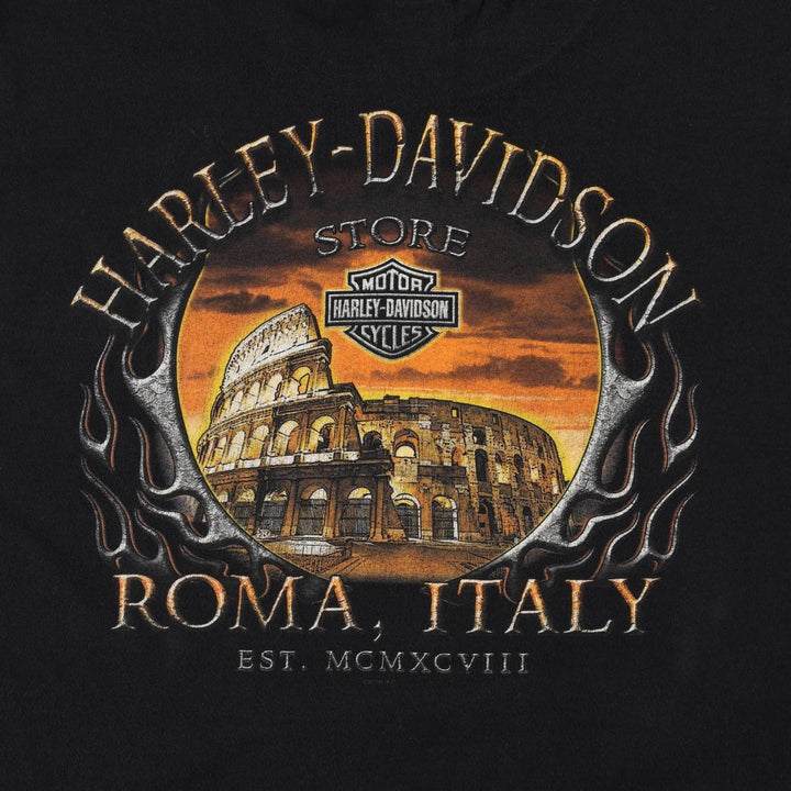 Harley-Davidson Motorcycle Bike T-shirt Made in USA Men's XXL cotton black type Vintage Second Hand