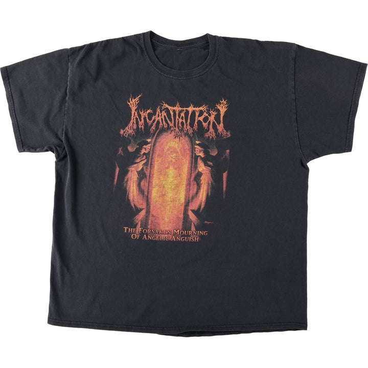 Incantation Band T-shirt, Men's XL equivalent. unclear black type Vintage Second Hand