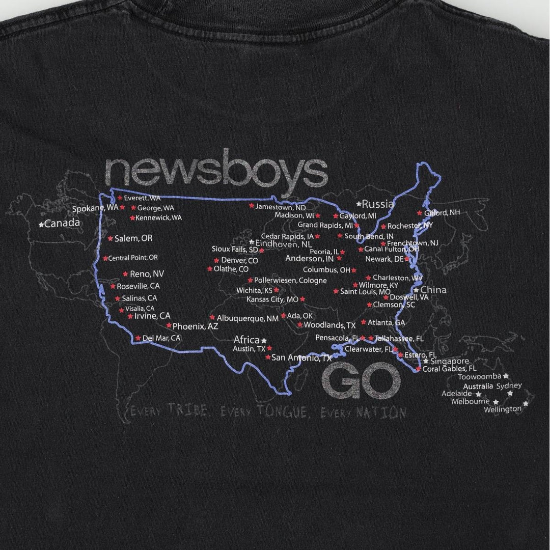 ALSTYLE NEWSBOYS Band T-shirt (Men's size S) cotton black type Vintage Second Hand