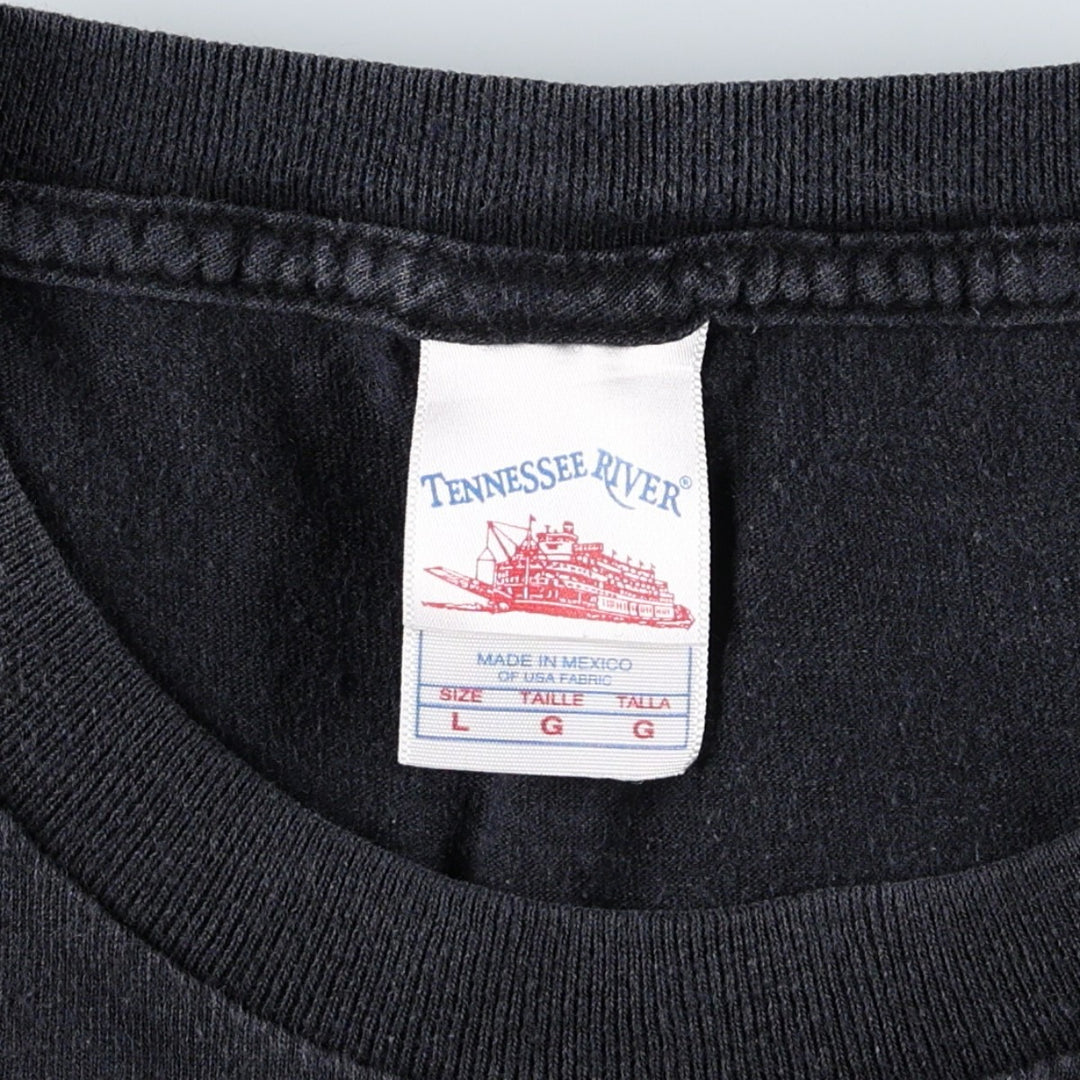 Tennessee River Arcade Fire Band T-Shirt (Men's Size L) cotton black type Vintage Second Hand