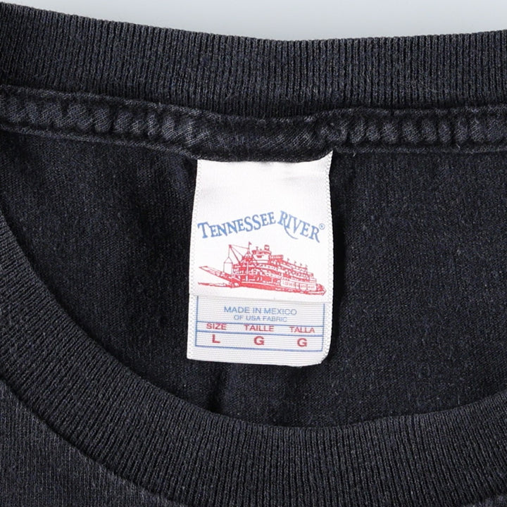 Tennessee River Arcade Fire Band T-Shirt (Men's Size L) cotton black type Vintage Second Hand
