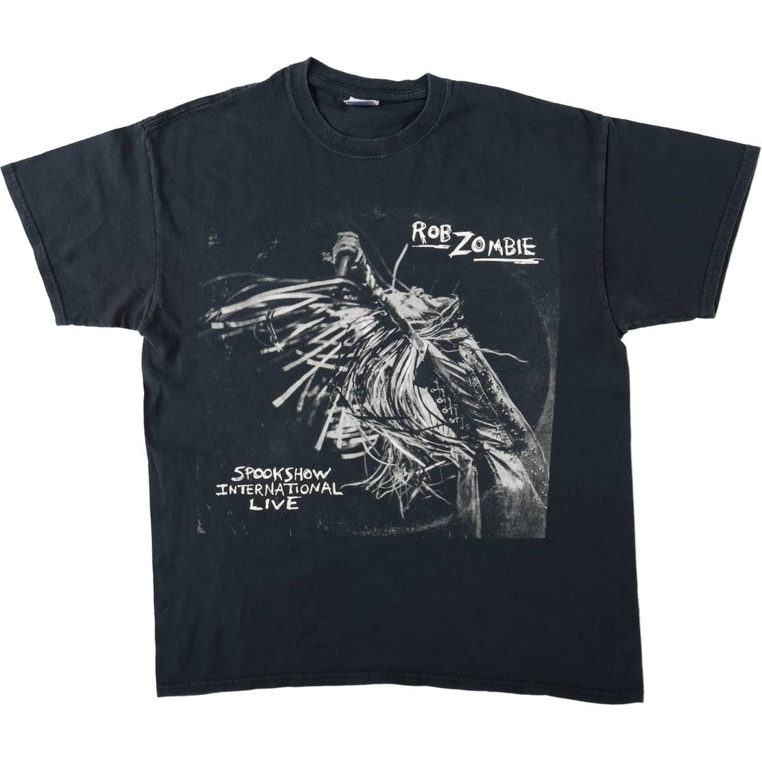 Gildan Rob Zombie Band T-Shirt (Men's Size L) cotton black type Vintage Second Hand