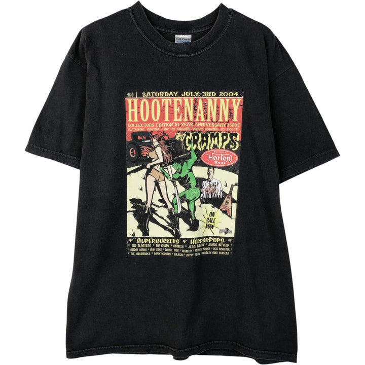 Gildan Heavy Cotton Band T-Shirt (Men's Size L) cotton black type Vintage Second Hand