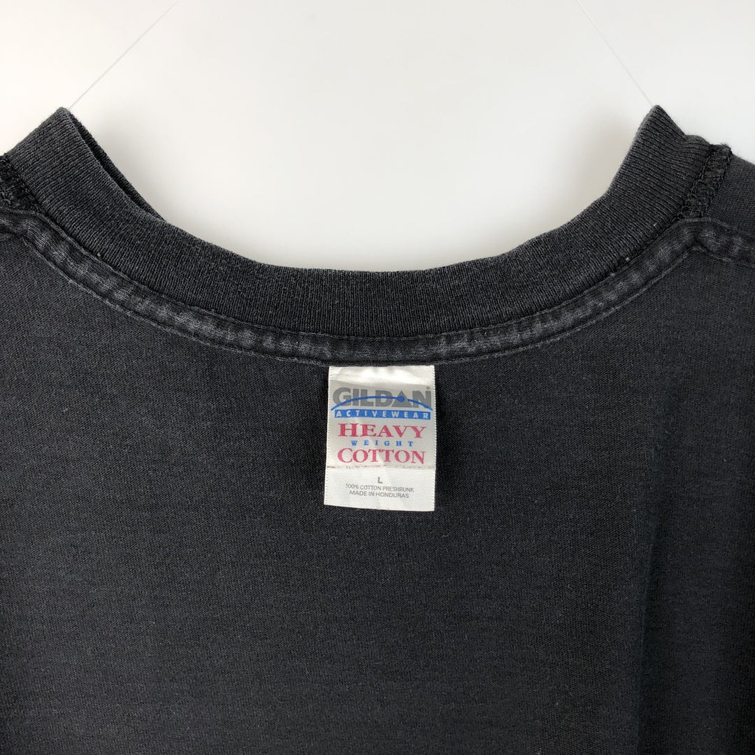 Gildan Heavy Cotton Band T-Shirt (Men's Size L) cotton black type Vintage Second Hand