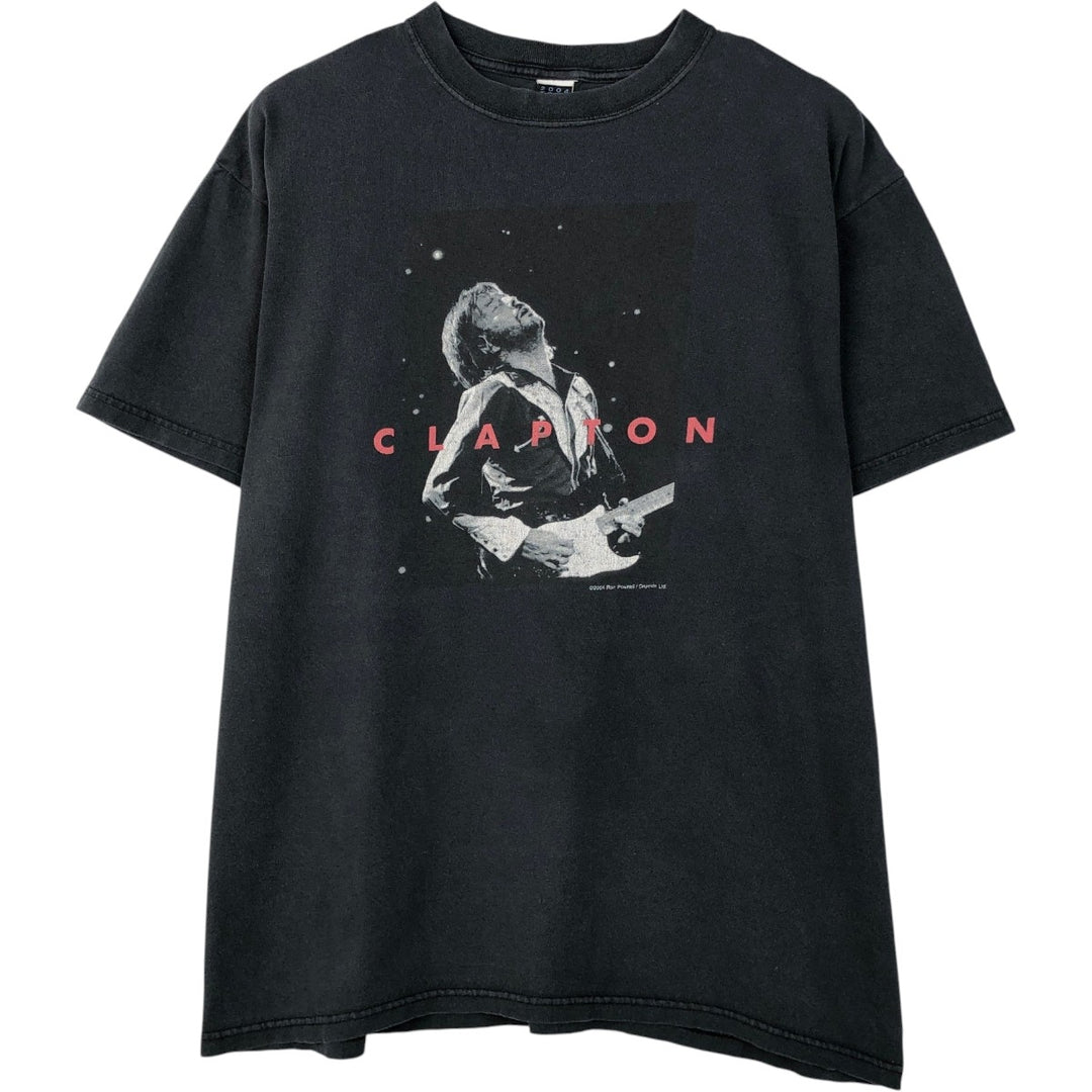 2000'S Eric Clapton band t-shirt, men's size M equivalent. cotton black type Vintage Second Hand
