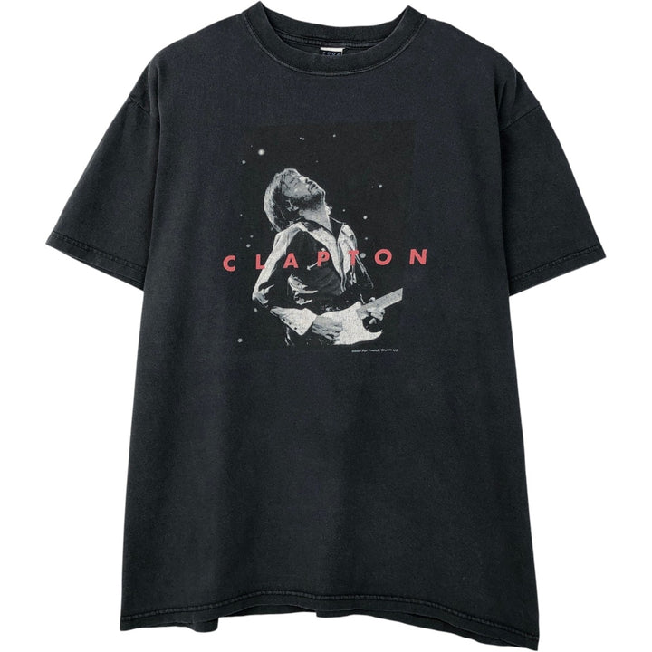 2000'S Eric Clapton band t-shirt, men's size M equivalent. cotton black type Vintage Second Hand