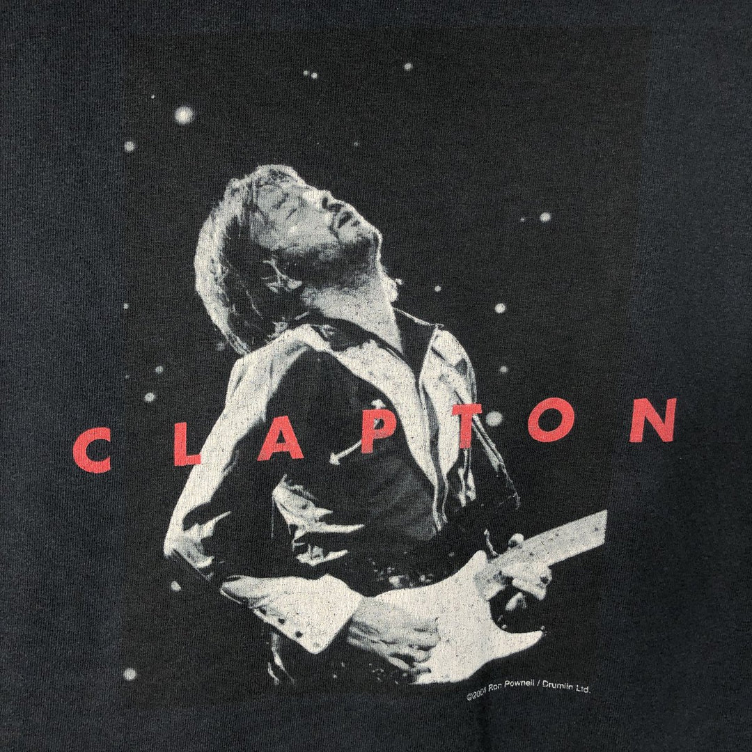 2000'S Eric Clapton band t-shirt, men's size M equivalent. cotton black type Vintage Second Hand