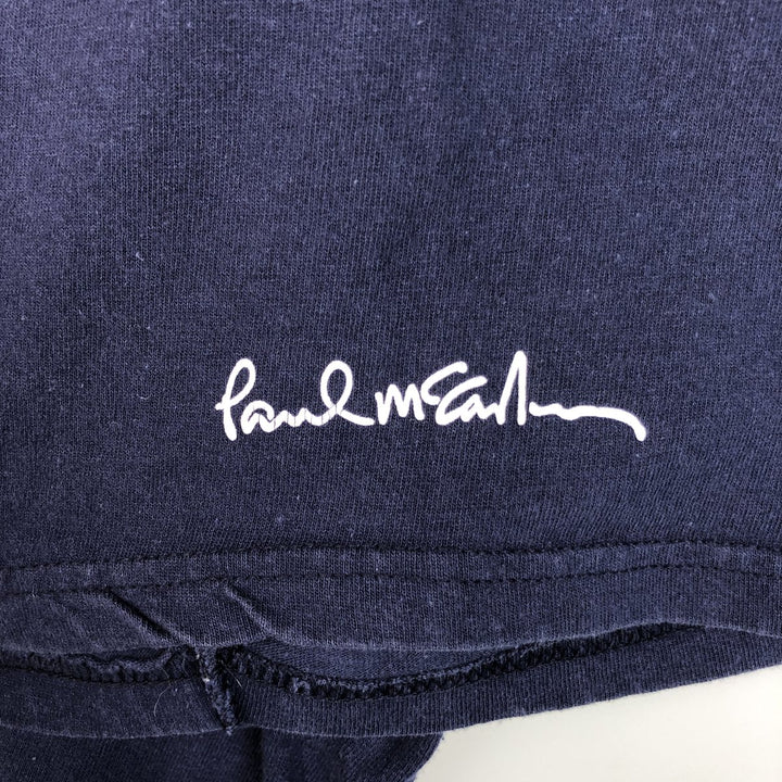GIANT PAUL MCCARTNEY Paul McCartney Band T-shirt, Men's Size L (approx.) unclear navy blue type Vintage Second Hand