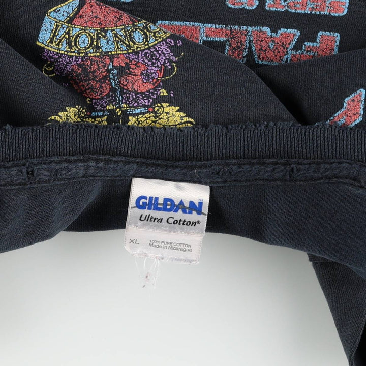 Gildan Bon Jovi Band T-Shirt, Men's XL cotton black type Vintage Second Hand