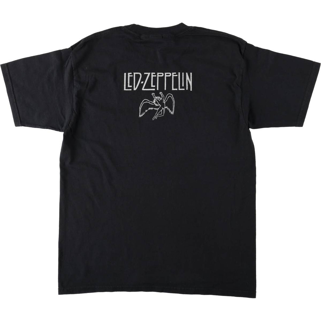 YAZBEK LED ZEPPELIN Band T-shirt (Men's size L) cotton black type Vintage Second Hand