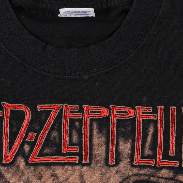 YAZBEK LED ZEPPELIN Band T-shirt (Men's size L) cotton black type Vintage Second Hand
