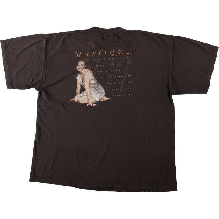GIANT MARTINA MCBRIDE band t-shirt, made in USA, men's size XXL equivalent. cotton black type Vintage Second Hand