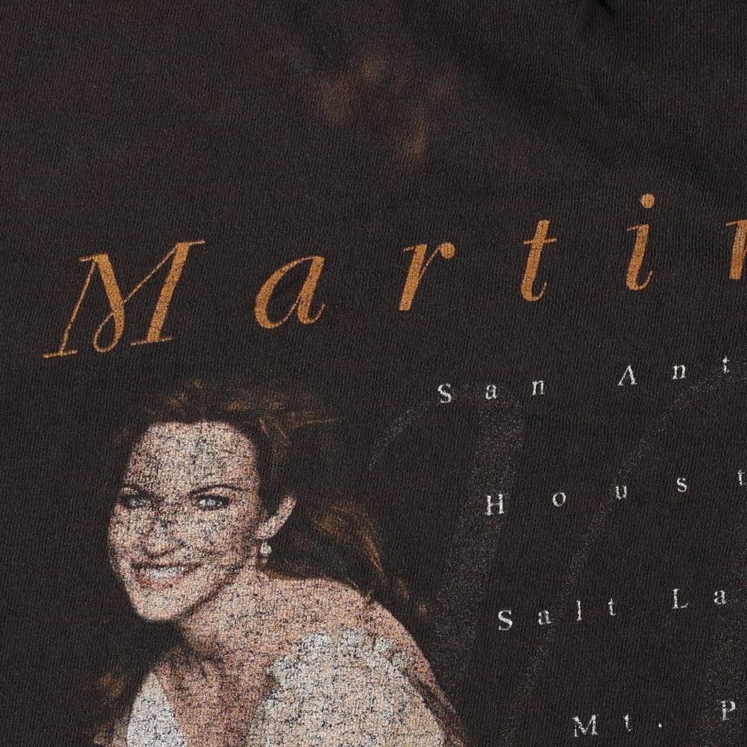 GIANT MARTINA MCBRIDE band t-shirt, made in USA, men's size XXL equivalent. cotton black type Vintage Second Hand
