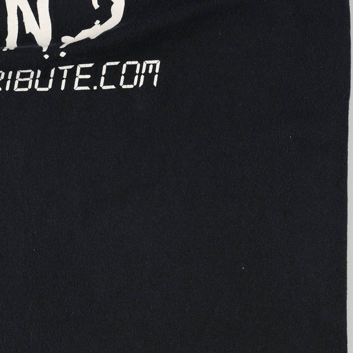 Gildan IRON MAIDEN Skull Pattern Band T-Shirt (Men's Size L) cotton black type Vintage Second Hand
