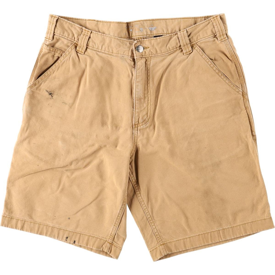 Carhartt Relaxed Fit Duck Work Shorts, Short Pants, Men's, W34 equivalent cotton Beige type Vintage Second Hand