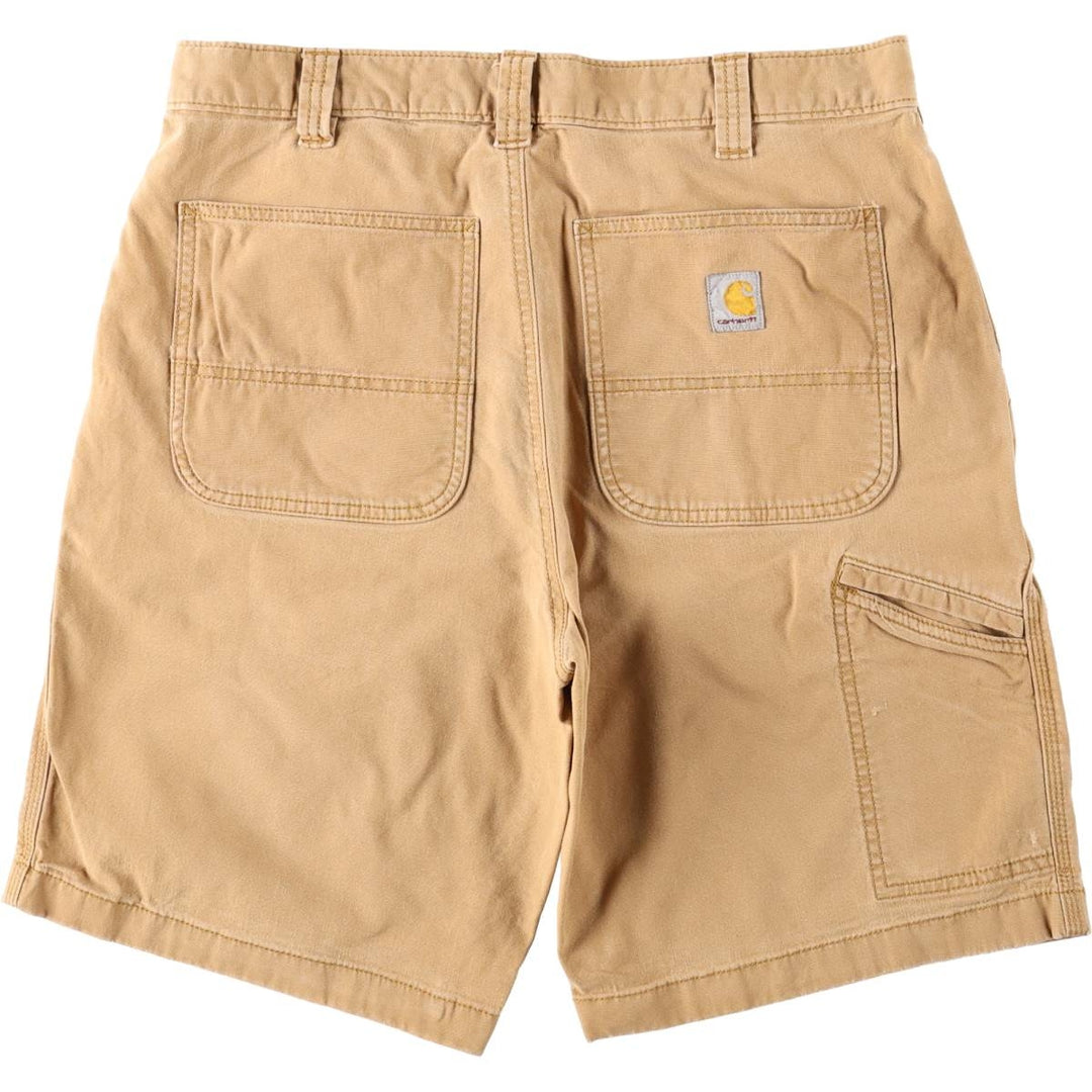 Carhartt Relaxed Fit Duck Work Shorts, Short Pants, Men's, W34 equivalent cotton Beige type Vintage Second Hand
