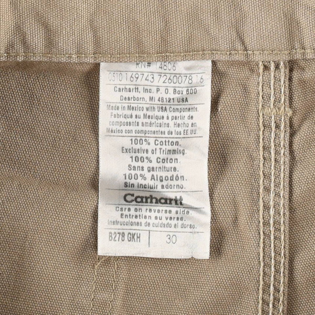 Carhartt Duck Painter Shorts, Half Pants, Men's, W31 equivalent cotton Beige type Vintage Second Hand