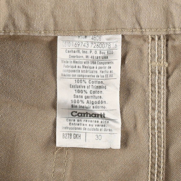 Carhartt Duck Painter Shorts, Half Pants, Men's, W31 equivalent cotton Beige type Vintage Second Hand