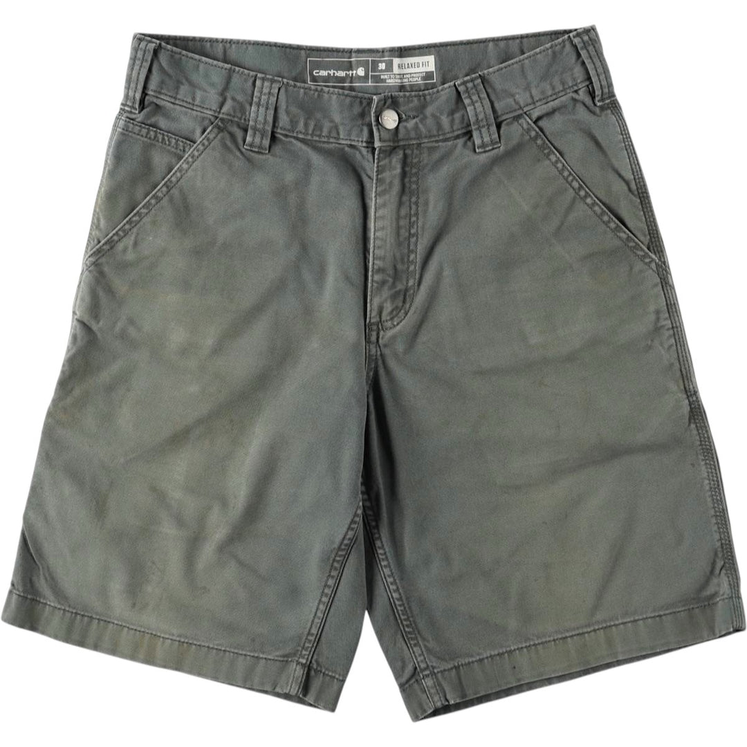 Carhartt Relaxed Fit Duck Canvas Work Shorts (Men's W30 equivalent) cotton blue type Vintage Second Hand
