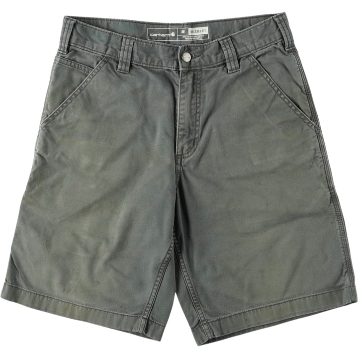 Carhartt Relaxed Fit Duck Canvas Work Shorts (Men's W30 equivalent) cotton blue type Vintage Second Hand