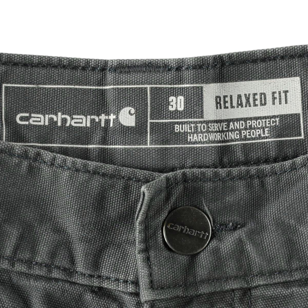 Carhartt Relaxed Fit Duck Canvas Work Shorts (Men's W30 equivalent) cotton blue type Vintage Second Hand