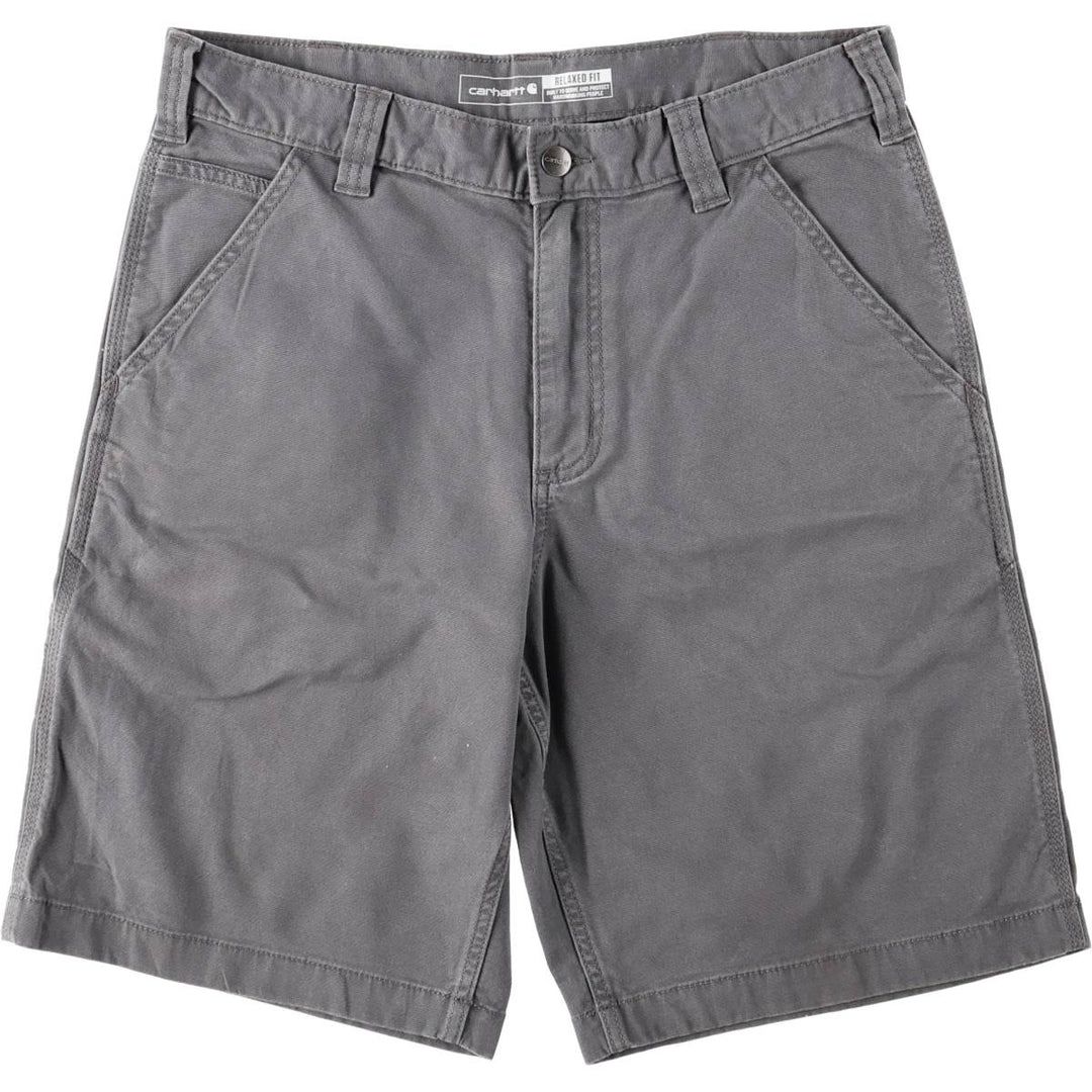Carhartt Relaxed Fit Duck Work Shorts, Short Pants, Men's, W32 equivalent cotton Charcoal Vintage Second Hand