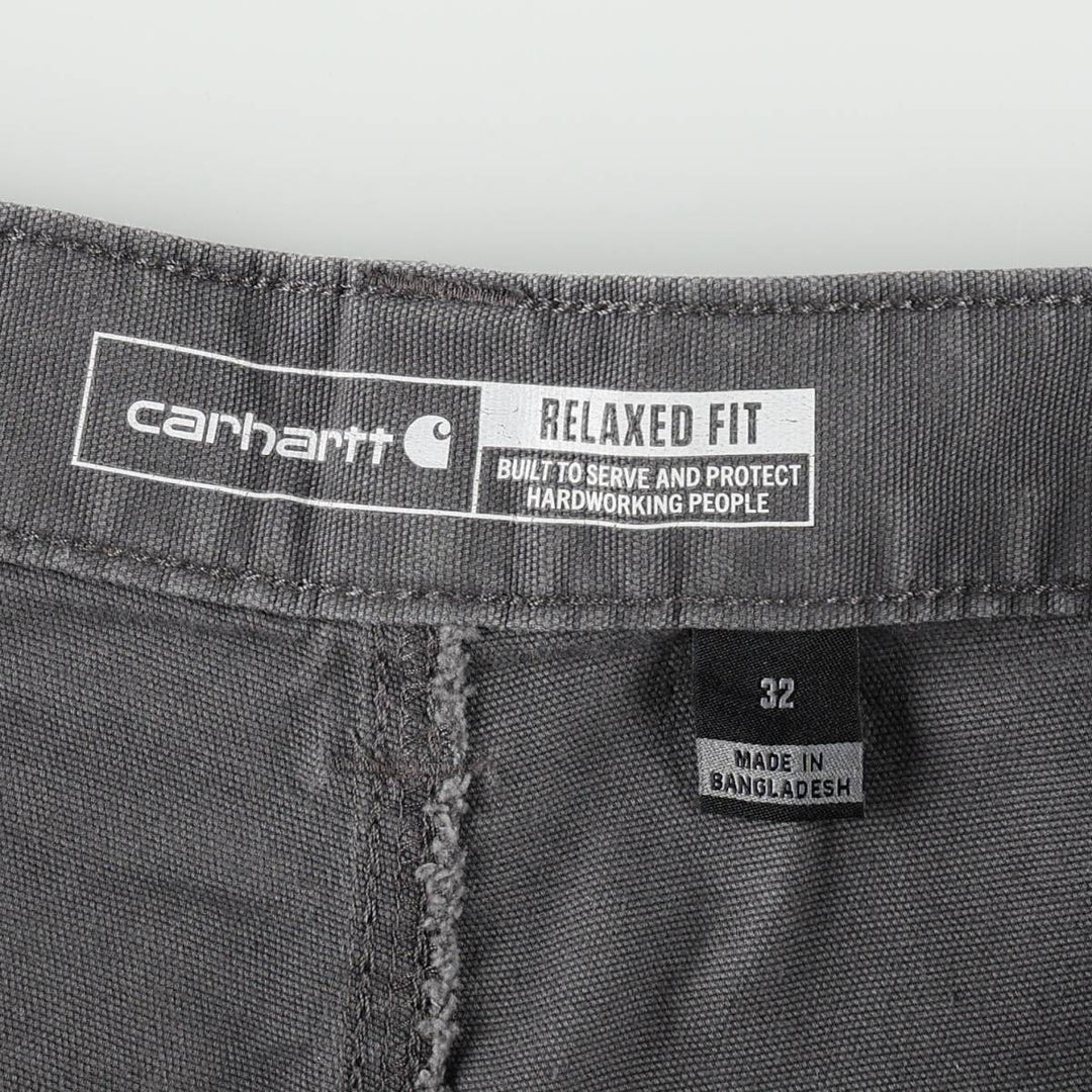 Carhartt Relaxed Fit Duck Work Shorts, Short Pants, Men's, W32 equivalent cotton Charcoal Vintage Second Hand