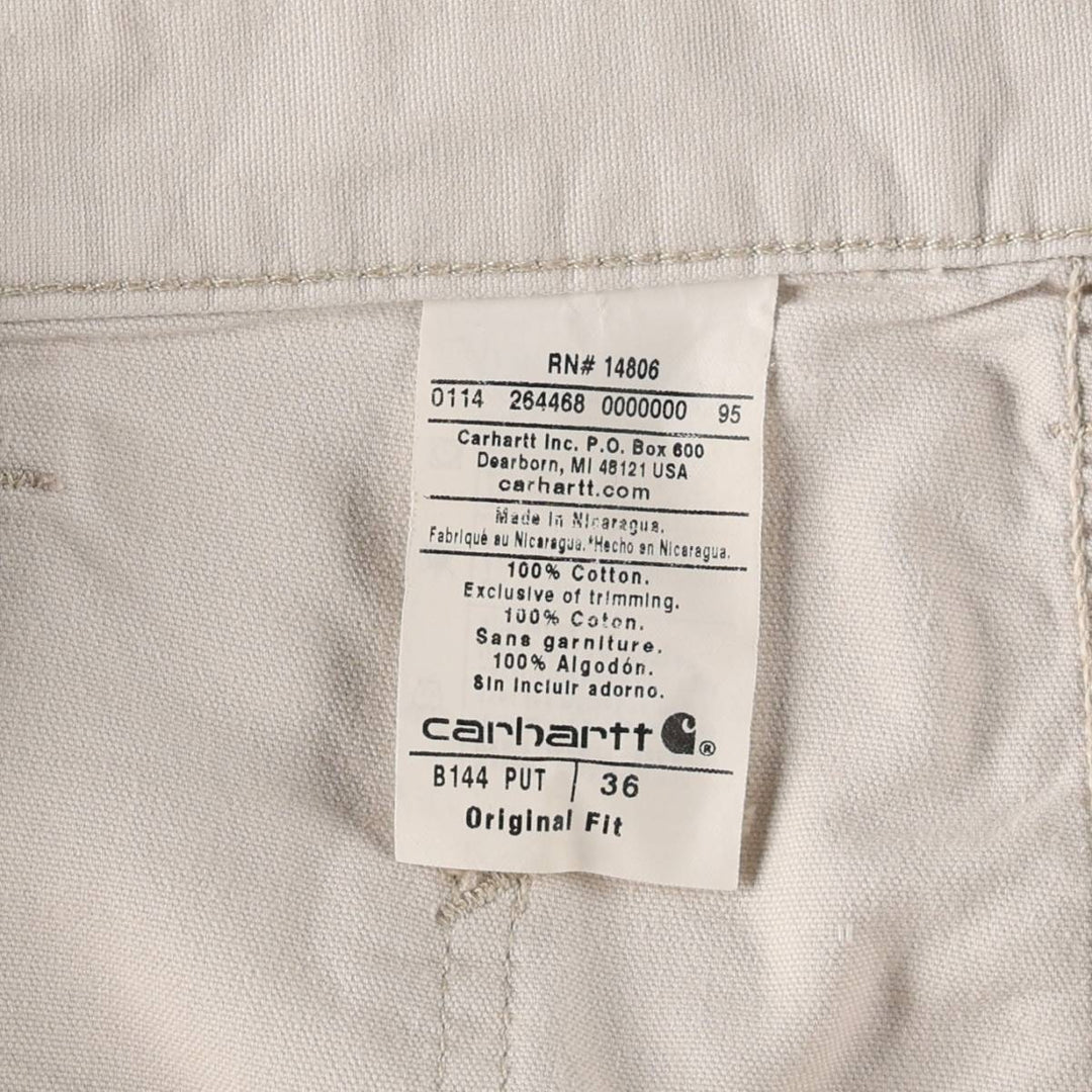 Carhartt Original Fit Duck Painter Shorts, Men's Size 35 cotton Beige type Vintage Second Hand