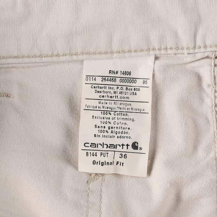 Carhartt Original Fit Duck Painter Shorts, Men's Size 35 cotton Beige type Vintage Second Hand