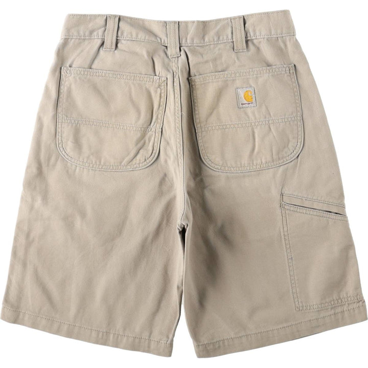 Carhartt Relaxed Fit Duck Canvas Work Shorts (Men's W31 equivalent) cotton Beige type Vintage Second Hand