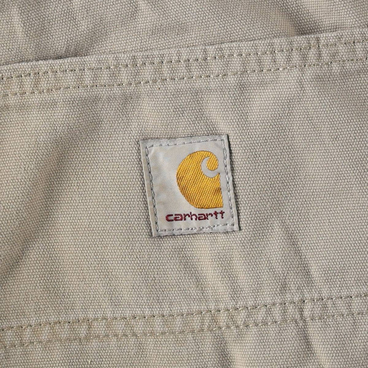 Carhartt Relaxed Fit Duck Canvas Work Shorts (Men's W31 equivalent) cotton Beige type Vintage Second Hand