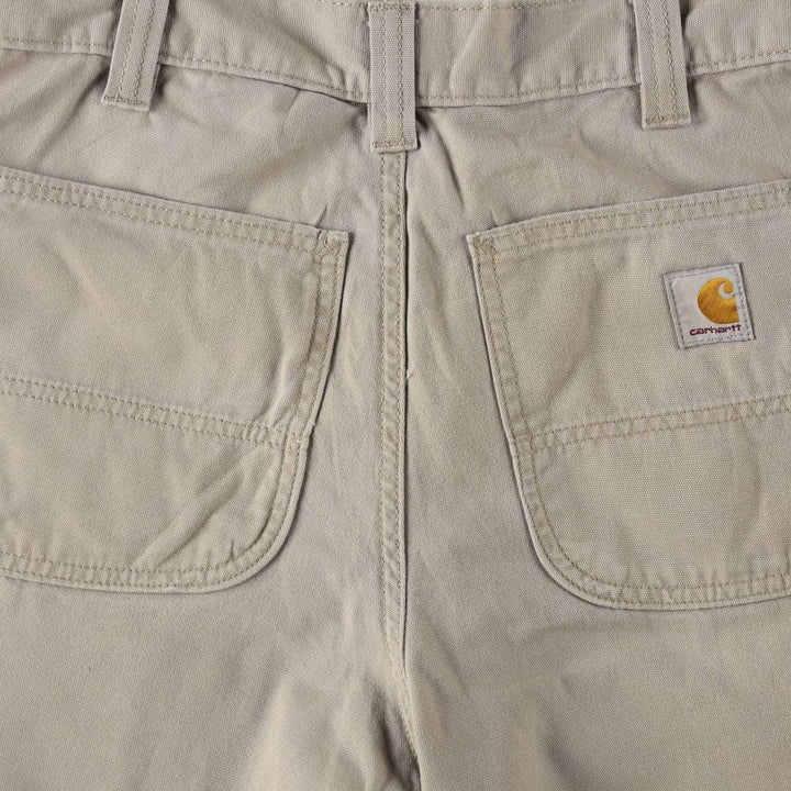 Carhartt Relaxed Fit Duck Canvas Work Shorts (Men's W31 equivalent) cotton Beige type Vintage Second Hand