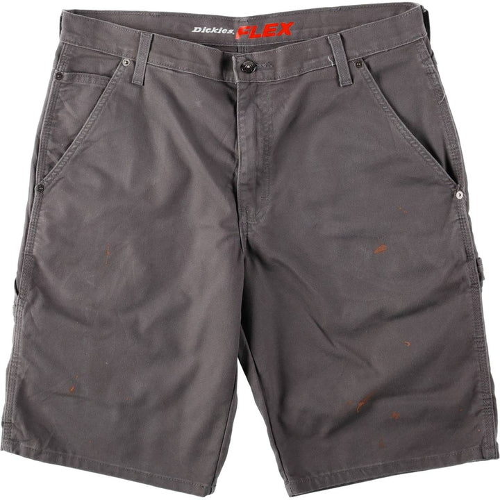 Dickies FLEX REGULAR Duck Canvas Painter Shorts (Men's W37 equivalent) cotton Charcoal Vintage Second Hand