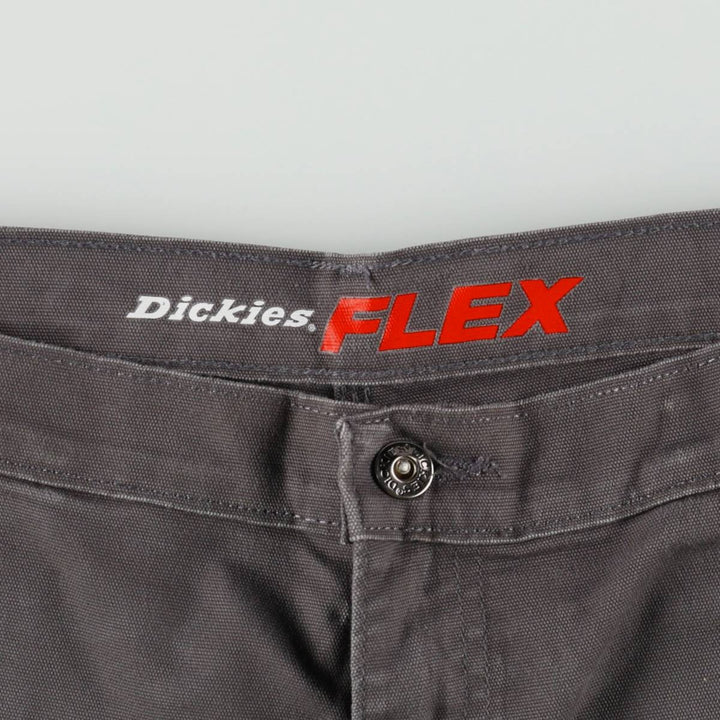 Dickies FLEX REGULAR Duck Canvas Painter Shorts (Men's W37 equivalent) cotton Charcoal Vintage Second Hand
