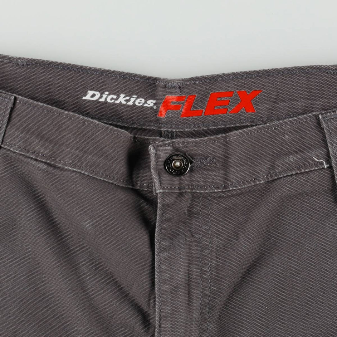 Dickies FLEX REGULAR Duck Canvas Painter Shorts (Men's W37 equivalent) cotton Charcoal Vintage Second Hand