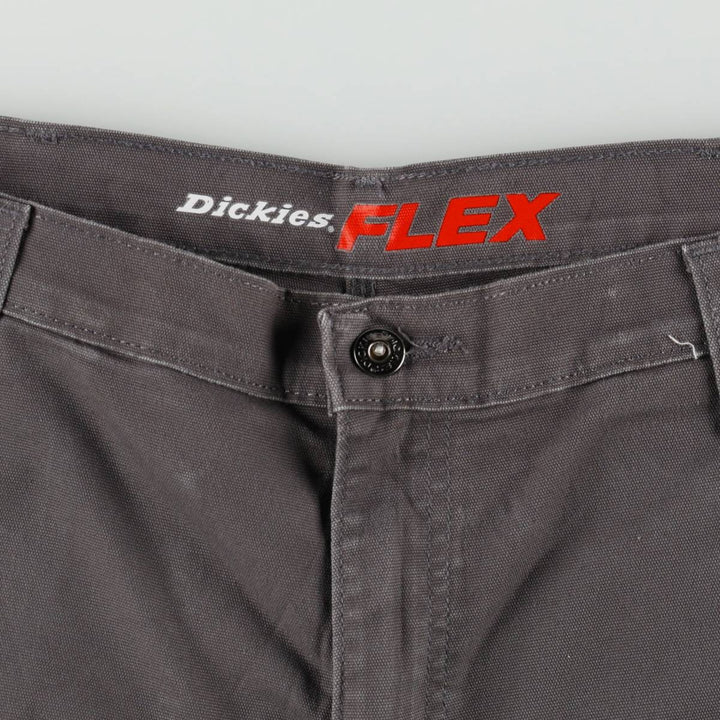 Dickies FLEX REGULAR Duck Canvas Painter Shorts (Men's W37 equivalent) cotton Charcoal Vintage Second Hand