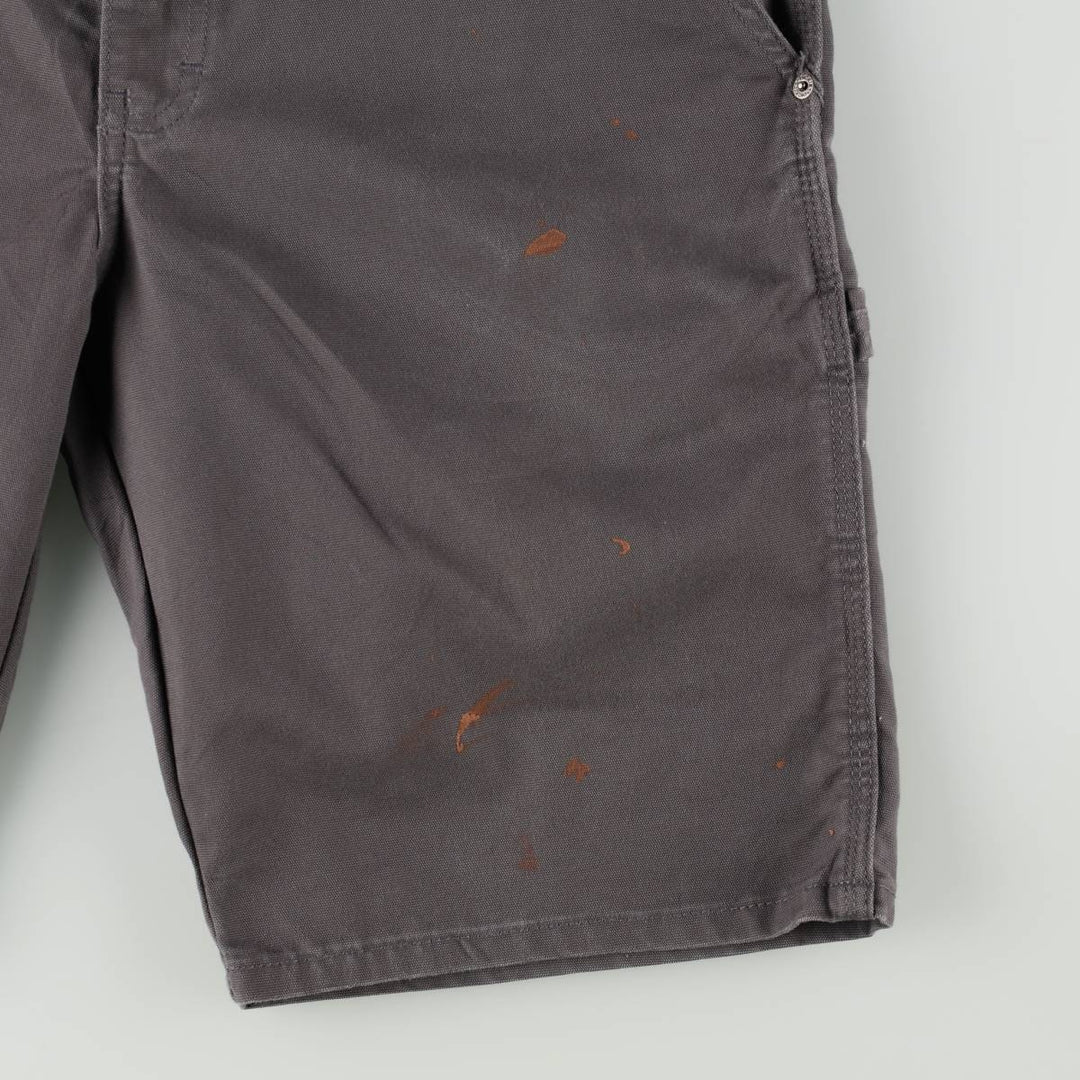 Dickies FLEX REGULAR Duck Canvas Painter Shorts (Men's W37 equivalent) cotton Charcoal Vintage Second Hand
