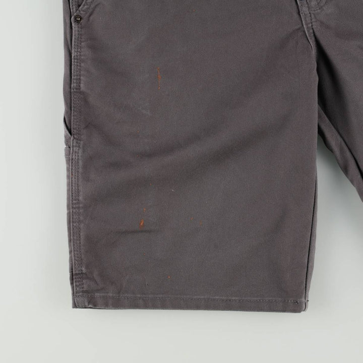 Dickies FLEX REGULAR Duck Canvas Painter Shorts (Men's W37 equivalent) cotton Charcoal Vintage Second Hand