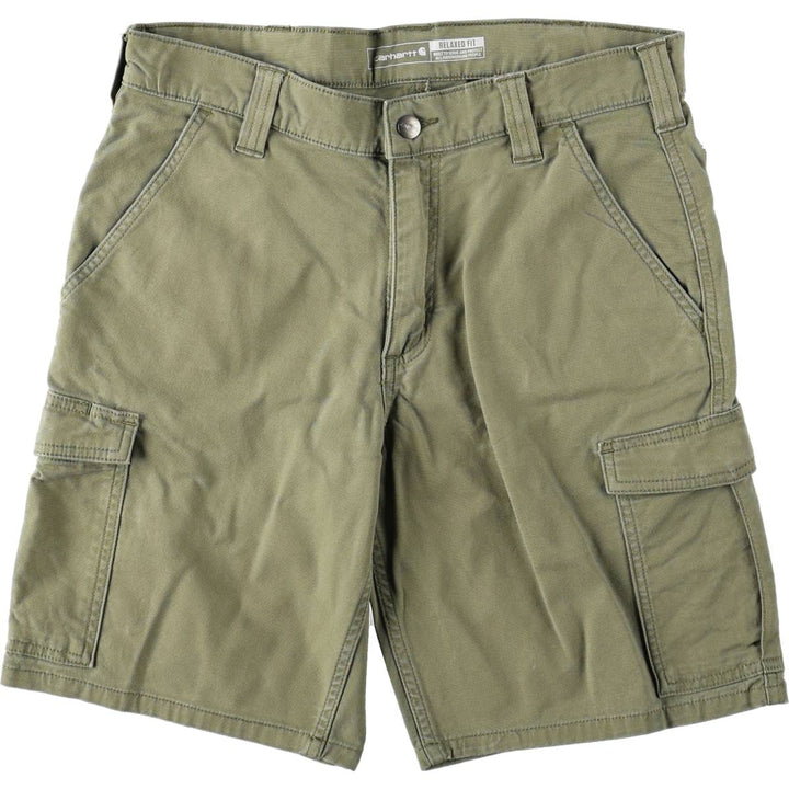 Carhartt Relaxed Fit Duck Cargo Shorts (Men's, size W31 equivalent) cotton Khaki type Vintage Second Hand