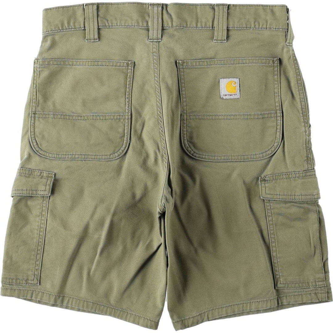 Carhartt Relaxed Fit Duck Cargo Shorts (Men's, size W31 equivalent) cotton Khaki type Vintage Second Hand
