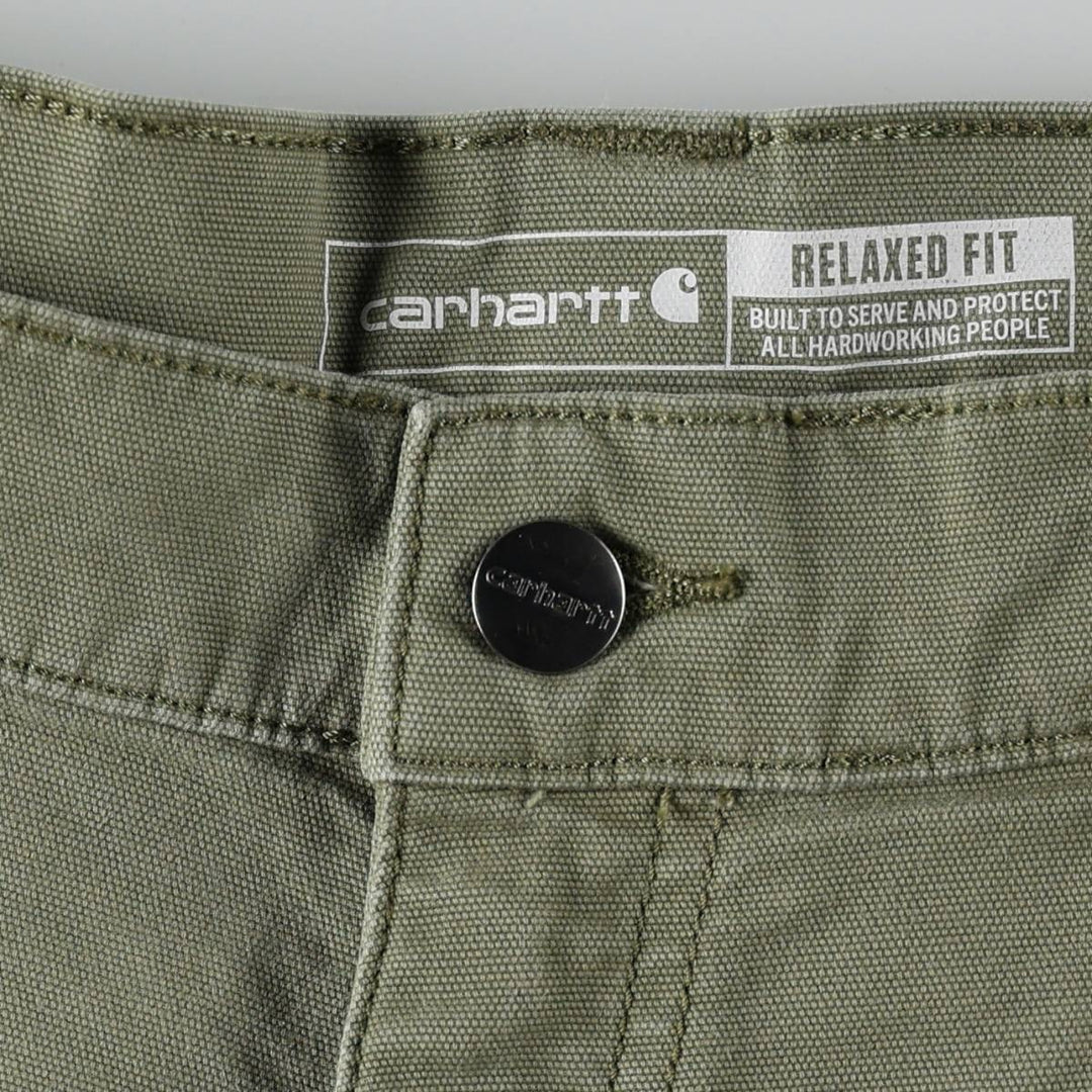 Carhartt Relaxed Fit Duck Cargo Shorts (Men's, size W31 equivalent) cotton Khaki type Vintage Second Hand