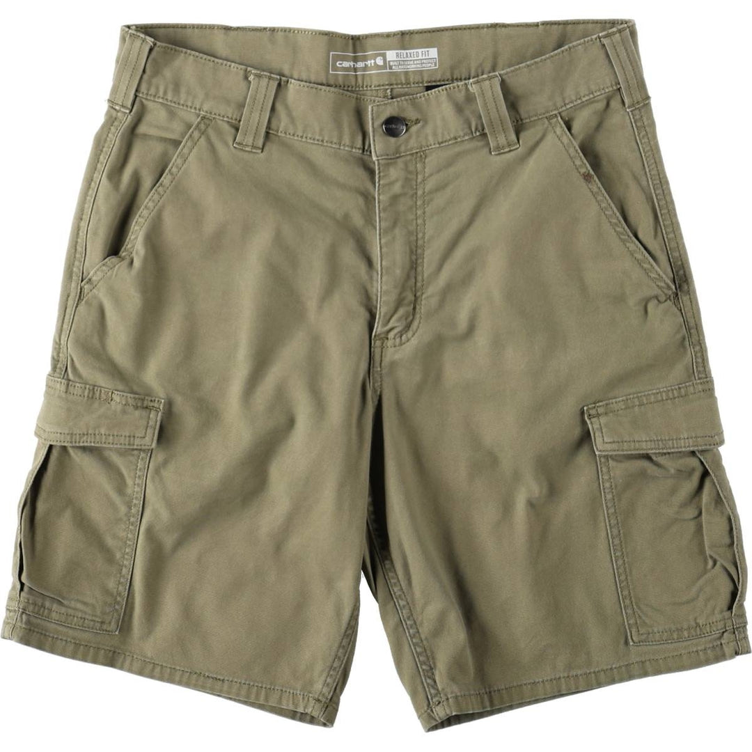 Carhartt Relaxed Fit Duck Cargo Shorts (Men's, equivalent to size W32) cotton Khaki type Vintage Second Hand