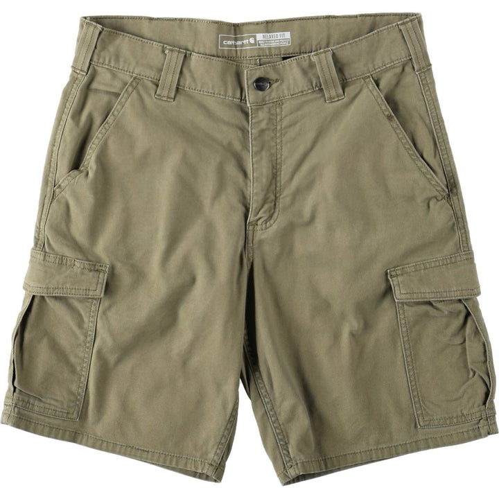 Carhartt Relaxed Fit Duck Cargo Shorts (Men's, equivalent to size W32) cotton Khaki type Vintage Second Hand